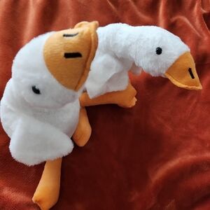 White Goose Plush Soft Swan Stuffed Animal Pillow Huge Cute Cozy Goose 2pcs NEW!